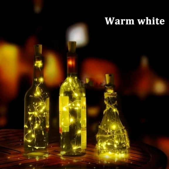 Solar Powered 20 LEDs Cork Wine Bottle Lights Fairy String Lights for Xmas Wedding Decor