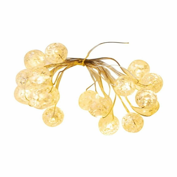 20 LEDs White Pearl Battery Operated Fairy String Lights with Timer Function for Wedding Christmas Party Event Decoration