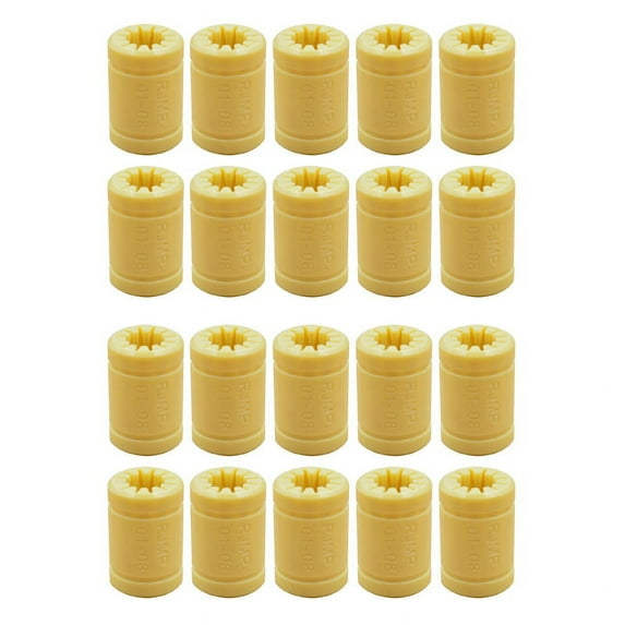 20 LM8UU 3D Printer Solid Polymer Bearing 8 mm Shafts for Mendel 3D Printer Parts