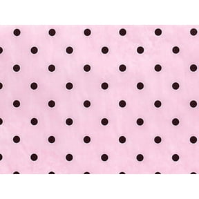 20 Large BLACK DOTS on PINK Gift Wrap Pom Pom Tissue Paper