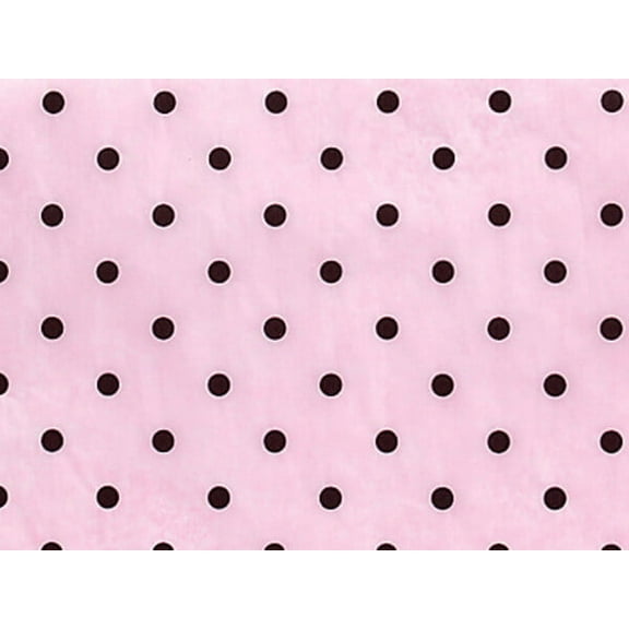 20 Large BLACK DOTS on PINK Gift Wrap Pom Pom Tissue Paper