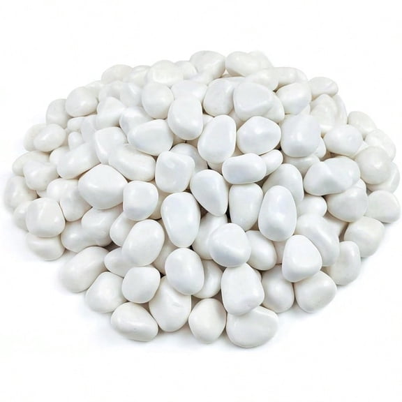 20 Lbs White River Rocks For Landscaping 12 Inch Polished Pebbles Stones For Indoor Plants Vases Fish Tank Garden Top Dressing And Bottem Drainage