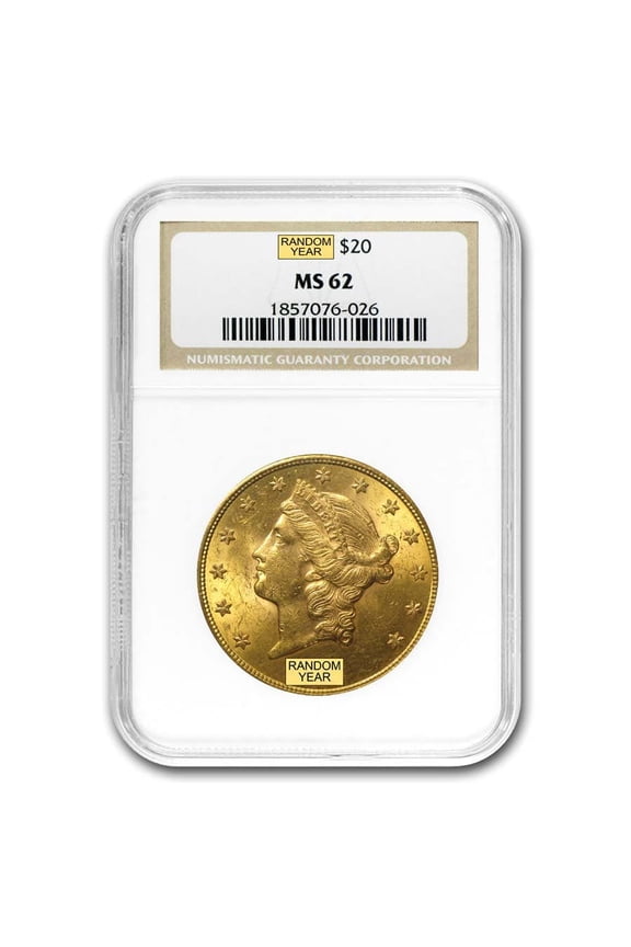 $20 Liberty Gold Double Eagle MS-62 NGC (Random)