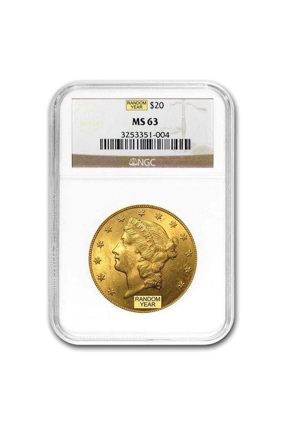 $20 Liberty Gold Double Eagle MS-63 NGC (Random)