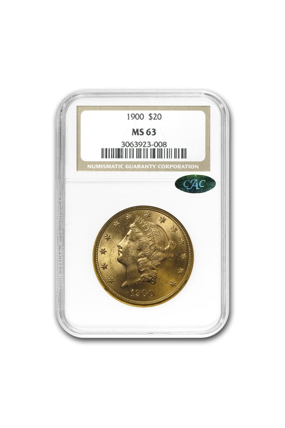 $20 Liberty Gold Double Eagle MS-63 PCGS/NGC (CAC, Random)