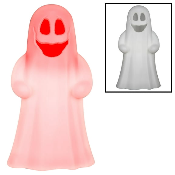 20" Light Up Happy Ghost Blow Mold with Fading Red Light by Ashland-Halloween Decorations for Home