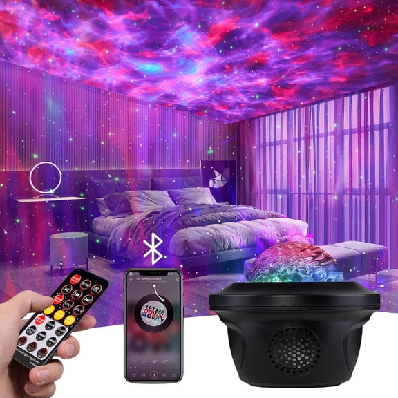 20 Lighting Effects Galaxy Projector, Large Projection Music Speaker, Remote Control Galaxy Light, Timer Night Light Projector for , Sky Light for Gifts