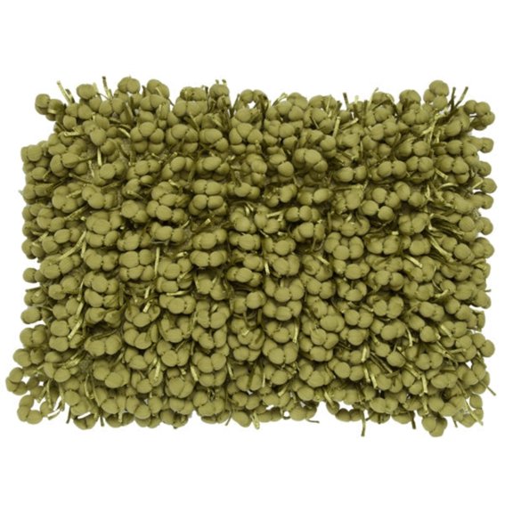 Cloud9 Design Pompom Lime 20" x 14" Woven Cotton Decorative Pillow