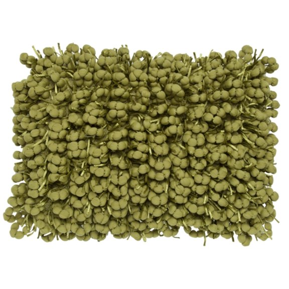 Cloud9 Design Pompom Lime 20" x 14" Woven Cotton Decorative Pillow