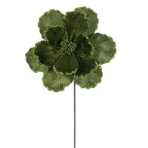 20" Lime Velvet Magnolia 10" Flower 3/Bg