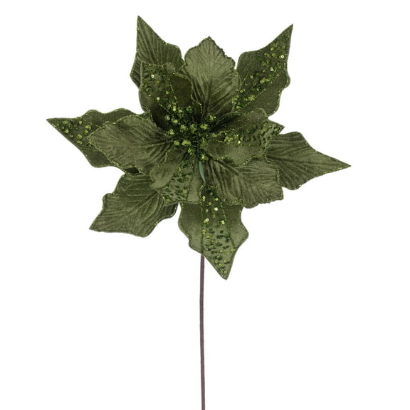 20" Lime Velvet Striped 10" Flower 3/Bag