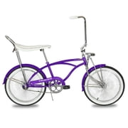 20 Lowrider Cruiser Bike - Purple color - 140H Wheel, Banana Seat