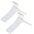 thumbnail image 1 of 20 Luxury Slim Space Saving Wooden Clothes Hanger with Squared Pant Bar Best for Shirts, Blouses, Pant, Dress, Hangers White (White - Shirt/Blouse, 20), 1 of 6