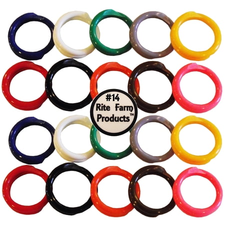 20 MULTI COLORED #14 LEG BANDS 7/8" CHICKEN POULTRY TURKEY QUAIL DUCK GOOSE