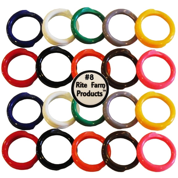 20 MULTI COLORED #8 LEG BANDS 1/2" CHICKEN POULTRY CHICK QUAIL PIGEON DUCK GOOSE