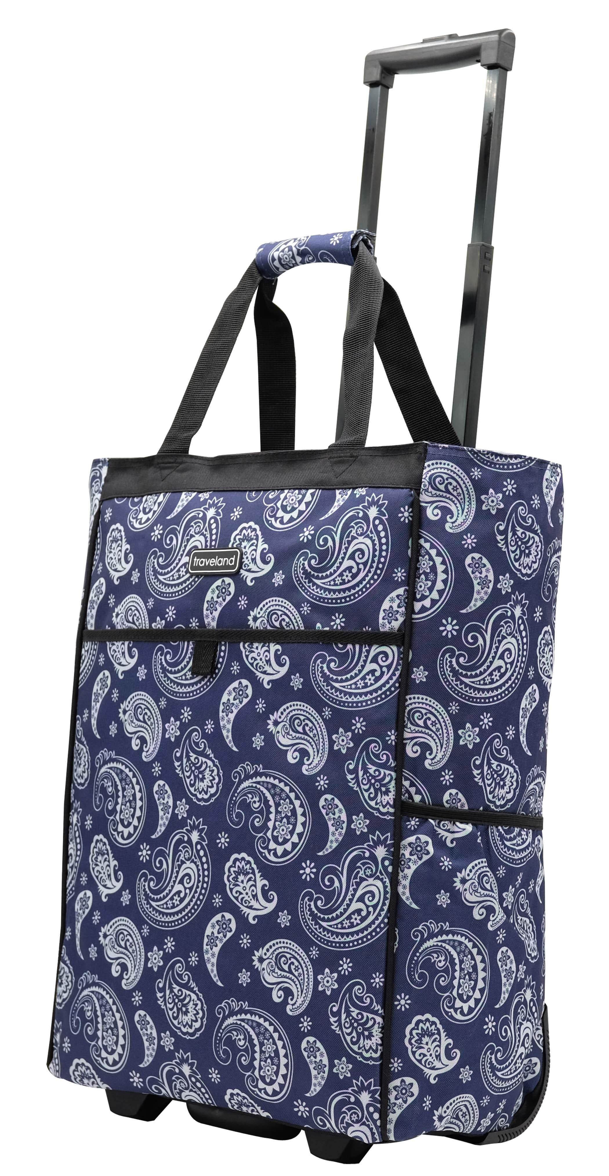 20 MULTI PURPOSE ROLLING TOTE BAG PAISLEY Walmart