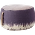 thumbnail image 1 of 20"  Mauve Abstract Round Pouf Ottoman, 1 of 1