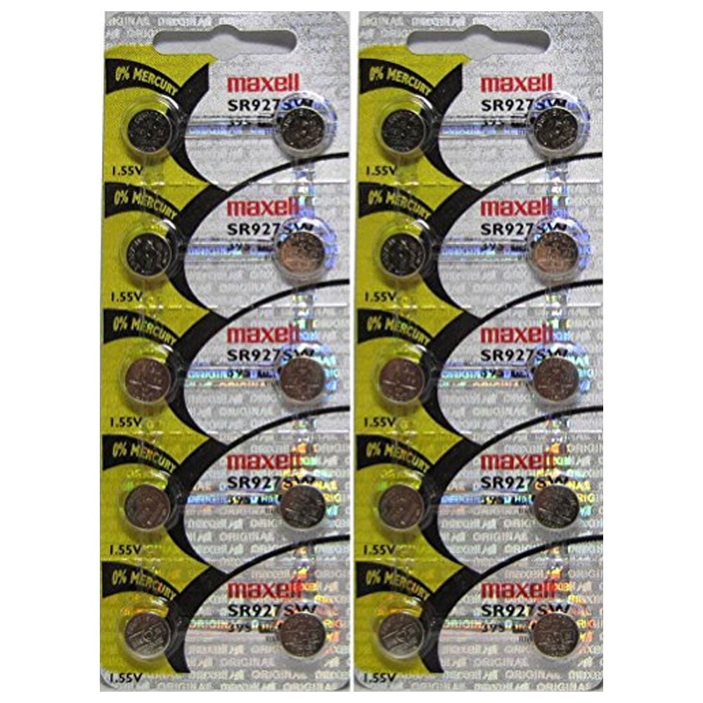 20 Maxell 395 SR927SW AG7 LR927 399 LR57 SR57 195 LR926 Batteries, New Hologram Packaging that Guarantees Authenticity