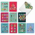thumbnail image 1 of 20 Merry Christmas Note Cards with Envelopes (4" x 5.12") - Dog Ornaments Merry Christmas (10 Designs, 2 Each) AM3689XSG-B2x10, 1 of 6