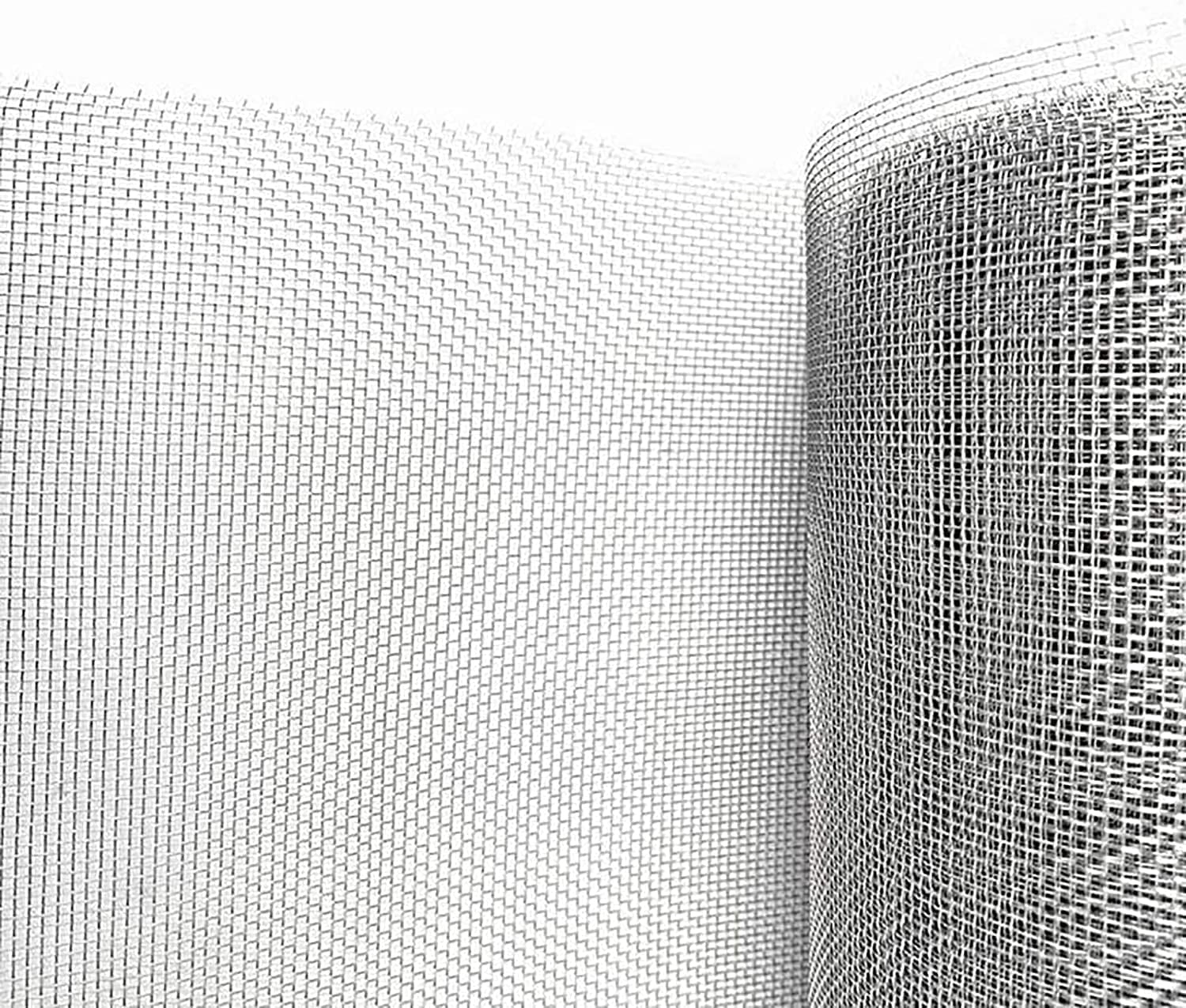 20 Mesh Stainless Mesh Screen, 304 Stainless Steel Screen Roll 1mm Hole Sturdy Easy to Cut, Steel Woven Wire Mesh for Window Door Porch Patio Sliding Door Screening,60X300CM24X118INCH