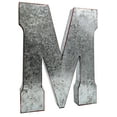 thumbnail image 1 of Huge 20" Metal Letter "M" Wall Decor, Silver with Rusted Edges, Galvanized Wall Mountable Decoration for Country, Mid-Century, or Farmhouse Themed Room or Event, 1 of 6