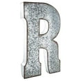 thumbnail image 1 of 20" Metal Letter "R" Wall Decor, Silver with Rusted Edges, Galvanized Wall Mountable Decoration for Country, -Century, or Farmhouse Themed Room or Event - YOSITiuu, 1 of 2