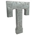 thumbnail image 1 of Huge 20" Metal Letter "T" Wall Decor, Silver with Rusted Edges, Galvanized Wall Mountable Decoration for Country, Mid-Century, or Farmhouse Themed Room or Event, 1 of 6