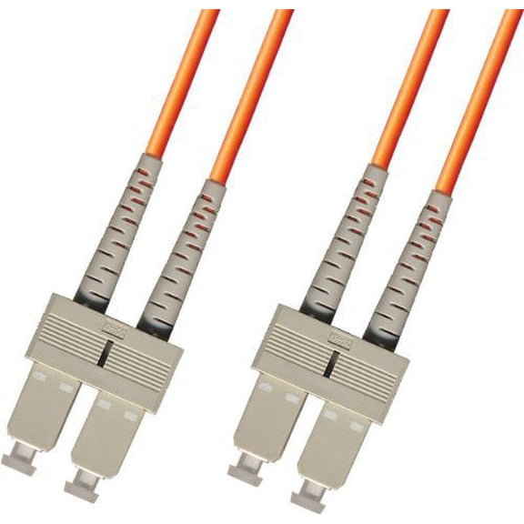 20 Meter OM2 Multimode Duplex Fiber Optic Cable (50/125) - SC to SC - Orange