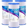 thumbnail image 1 of 20 Micron 10" x 4.5" Whole House Pleated Sediment Filter for Well Water, Replacement Cartridge for GE FXHSC, R50-BBSA, R50-BB, DuPont WFHDC3001, W50PEHD, GXWH40L, 3Pack, 1 of 2