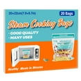 thumbnail image 1 of 20 × Microwave Steam Cooking Bags Large Size Steam Food Storage Bags Disposable Microwave Steam Cooking Bags for Vegetables, Potatoes and Meat, Easy to Use, 1 of 6