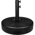 thumbnail image 1 of 20" Mobile Umbrella Round Base, Patio Market Anti-skid Designed Base with Steel Holder Water Filled for Outdoor, Lawn, Garden, Black, 1 of 7