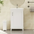 20" Modern Bathroom Vanity, Single Bathroom Sink with Ceramic