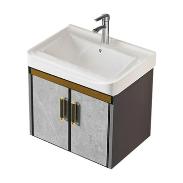 20" Modern Floating Bathroom Vanity with Sink & Faucet - Space-Saving Wall-Mounted Design for Small Bathrooms