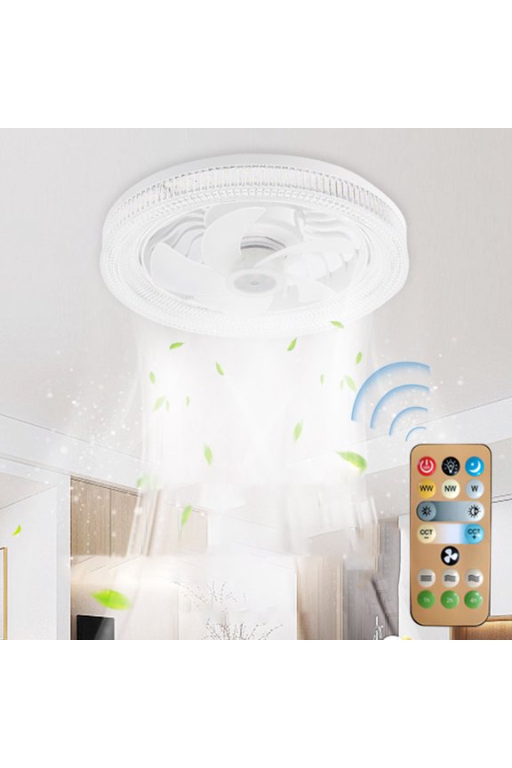 20" Modern Low Profile Ceiling Fan With Light, Remote & APP Control 6 Speed, 3000K-6500K Dimmable Forward Reverse, Quiet Copper Motor Easy Install, For Home Bedroom Living Room Study Decor
