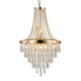 thumbnail image 1 of 20" Modern Tiered Crystal Chandelier with Gold Finish, 11-Light Elegant Pendant Ceiling Light Fixture for Dining Room, Living Room, or Entryway (Bulbs Not Included), 1 of 9