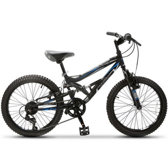 20" Mountain Bike 7 Speed Rocker Bicycle Shimano Hybrid Suspension Sports
