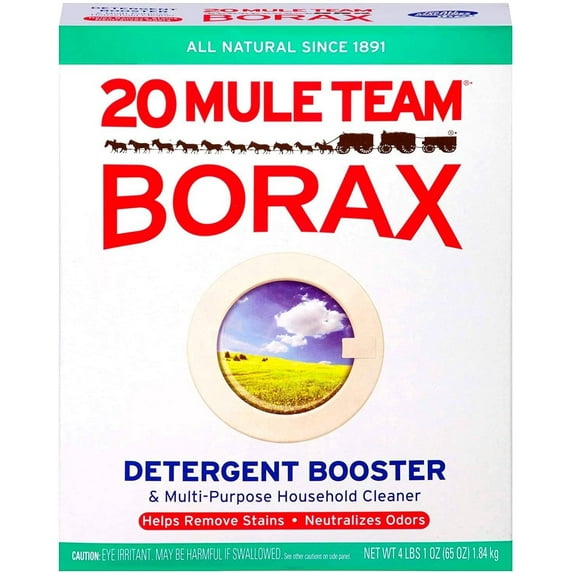 20 Mule Team All Natural Borax Detergent Booster & Multi-Purpose Household Cleaner, 65 Ounce (Pack of 8)