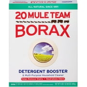 2 pack 20 Mule Team All Natural Borax Laundry Detergent Booster & Multi-Purpose Household Cleaner, 65 Ounce