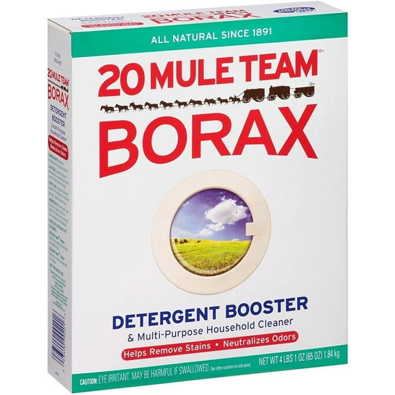 Borax Natural Laundry Booster & Multi-Purpose Cleaner - Powder - Pack of 2, 65 oz