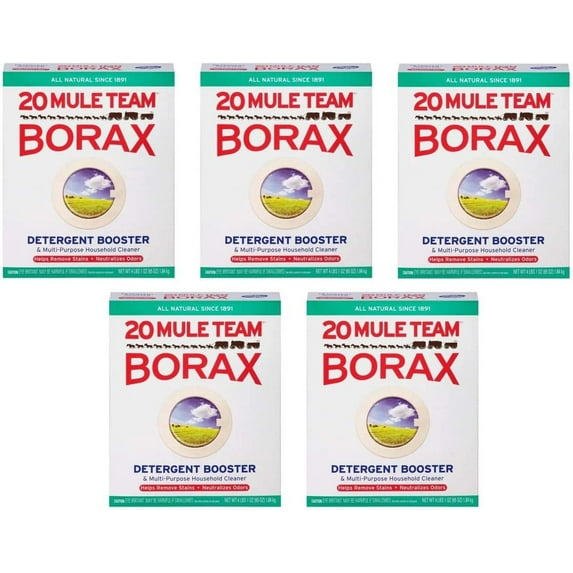 20 Mule Team Borax Natural Laundry Booster, 65 oz Pack of 5