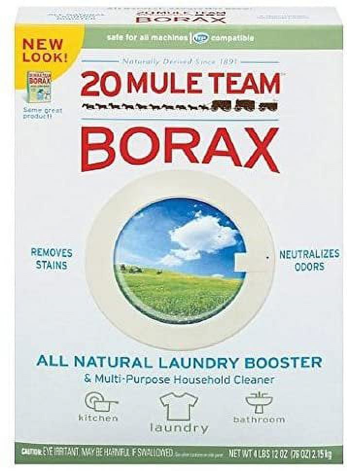 20 Mule Team Borax Natural Laundry Booster & Multi-Purpose Household Cleaner 76 oz 2.15 kg,1pk