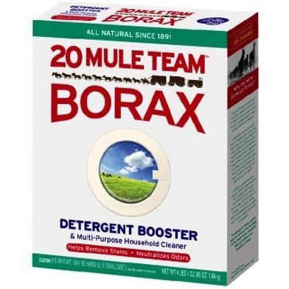 20 Mule Team Borax Natural Laundry Booster & Multi-Purpose Household Cleaner - 76 oz. Pack of 8 Household & Commercial Use, Effective Formula