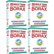 Borax 20 Mule Team Laundry Booster Powder - Household Cleaner - 4 Pack, 4 lbs Each