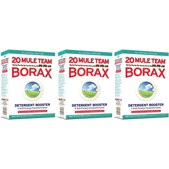 20 Mule Team Borax giJhW Laundry Booster, Powder, 4 Pounds 3 Pack