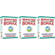 20 Mule Team Borax giJhW Laundry Booster, Powder, 4 Pounds 3 Pack