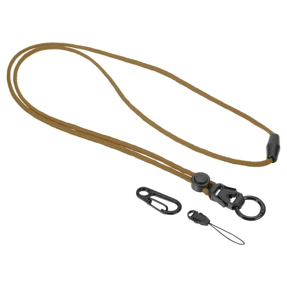 Uxcell Neck Lanyard, Breakaway Badge Lanyard with Detachable Buckle Brown