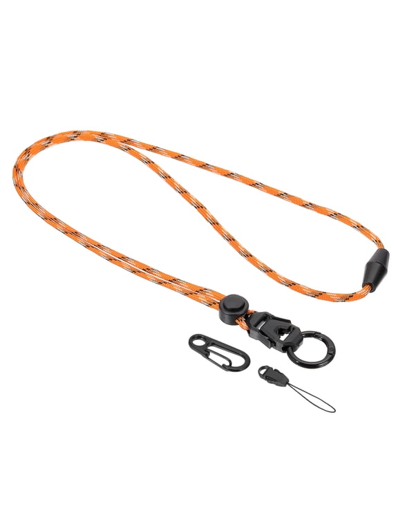 Neck Lanyard, Breakaway Badge Lanyard with Detachable Buckle Camouflage Orange