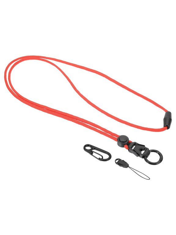Neck Lanyard, Breakaway Badge Lanyard with Detachable Buckle Red