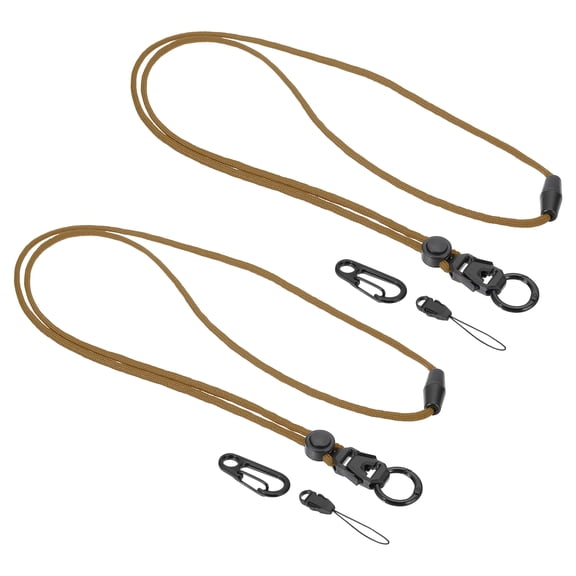 Uxcell Neck Lanyard Breakaway Badge Lanyard with Detachable Buckle for Keys and ID Badges Brown