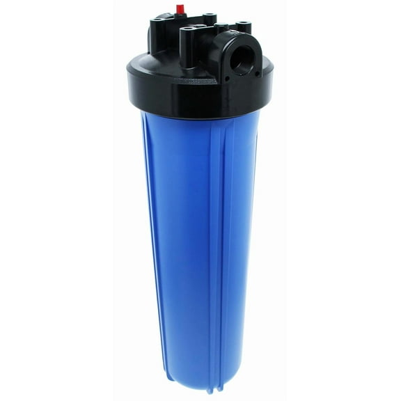 20" Neo-Pure Black/Blue Filter Housing Blue Sump/Black Cap with Pressure Relief Cap(3/4 Inch NPT, Pressure Relief)